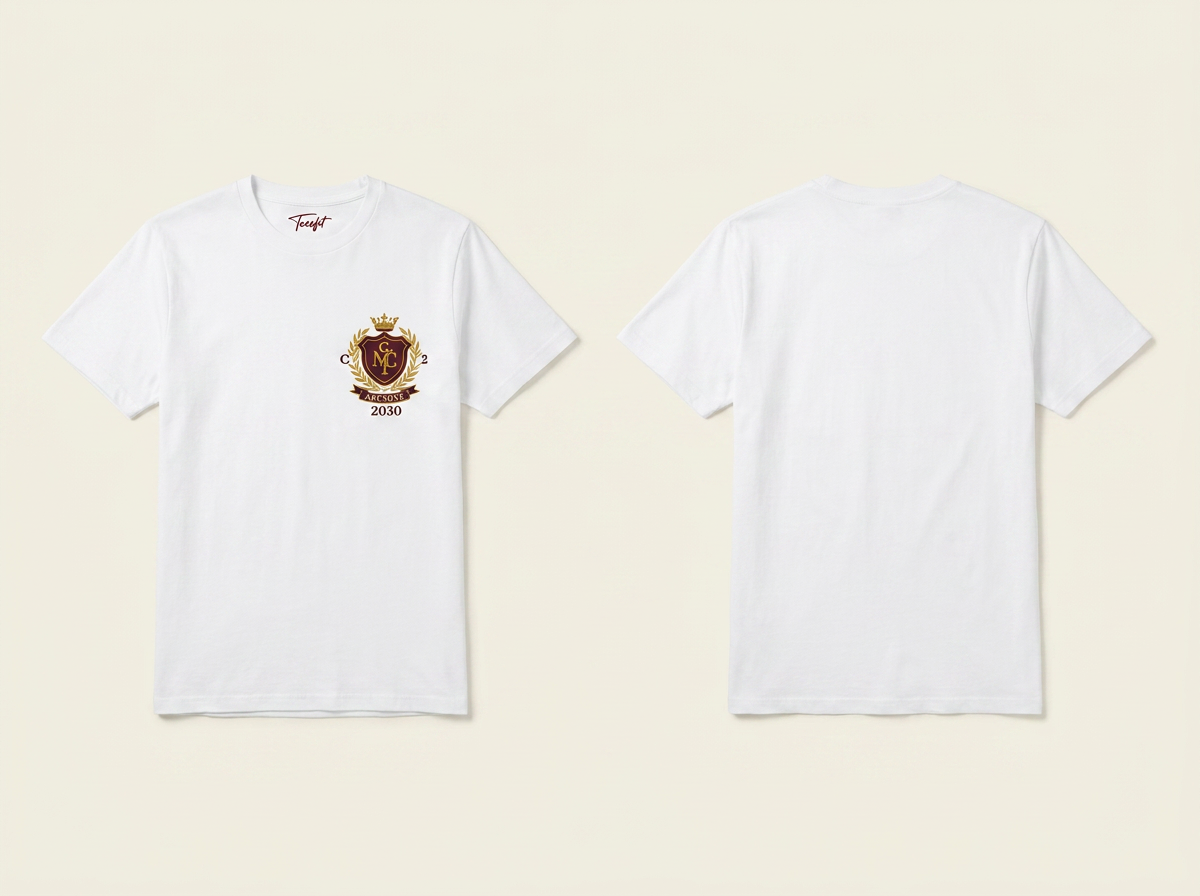 Clean White Essential Tee front and back product image