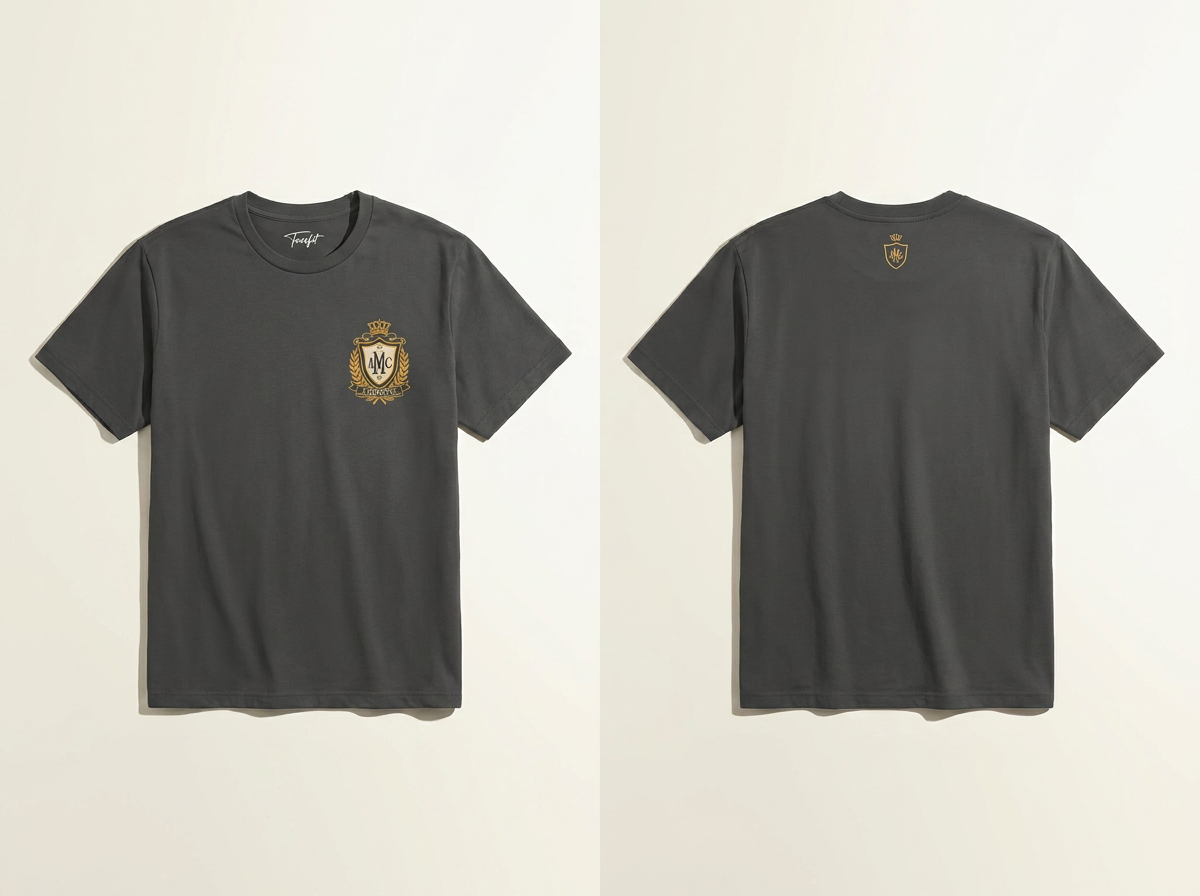 Charcoal Essential Tee front and back product image
